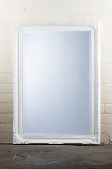 Regular  Tudor Ornate Mirror in White