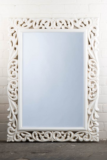 Celtic Range White Ornate Mirror