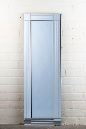 Frameless Clear Stripe Full Length Mirror