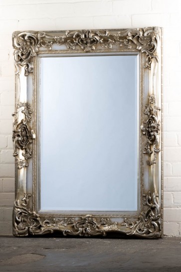 Georgian Range Ornate Silver Mirror