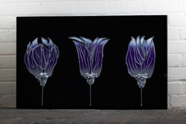 Liquid Art Range Purple Flower Mirror