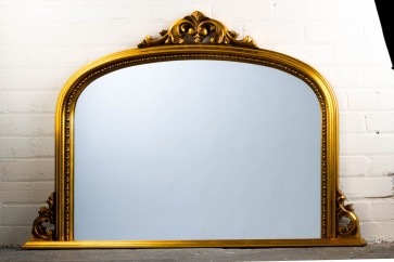 Gold Ornate Over Mantle Mirror