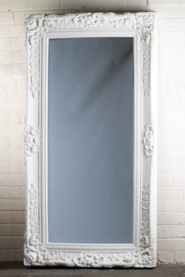 Traditional Range Full Length White Mirror