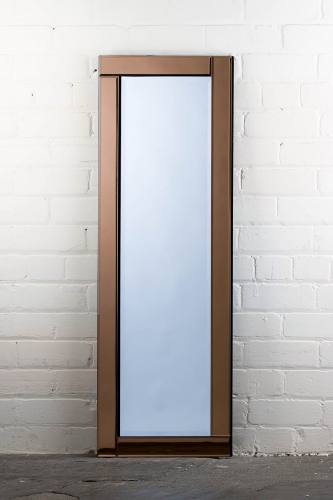 This Stunning Deluxe Frameless Bronze Full Length Mirror Is