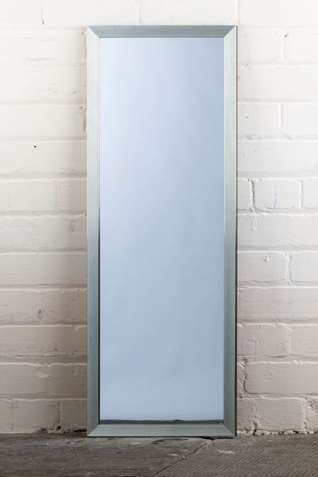 This Stunning Poly Range Silver Full, Silver Floor Length Mirror The Range