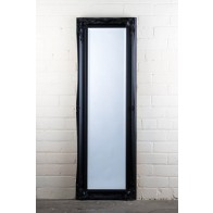 Full Length Tudor Ornate Mirror in Black