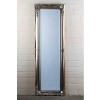 Full Length Tudor Ornate Mirror in Silver