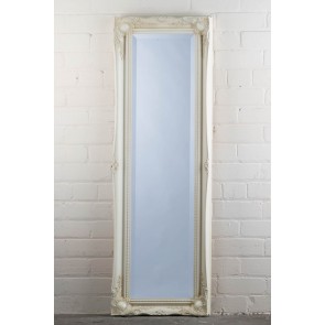 Full Length Tudor Ornate Mirror in Cream