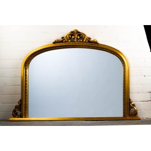 Gold Ornate Over Mantle Mirror