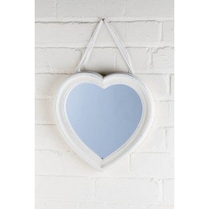Petite Range White Heart Mirror