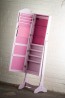 Jewellery Cabinet Cheval Mirror in Pink